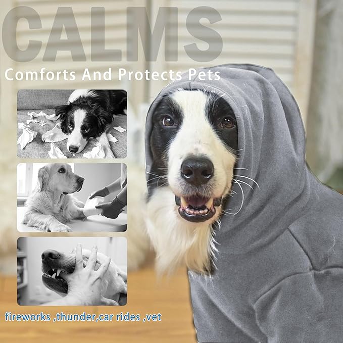 SCENEREAL Dog Hoodie Sweaters for Small Medium Large Size Dogs, Fleece Pet Sweatshirt with Hat and Pocket,Soft Cold Winter All Weather Puppy Clothes for S to XL Sized Dogs,Grey (XS)