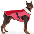 EMUST Dog Coat for Winter, Cozy Winter Jackets for Small/Medium/Large Dogs, Solid Color Dog Apparel for Cold Weather with Fleece Lining, New Orange, XXXL