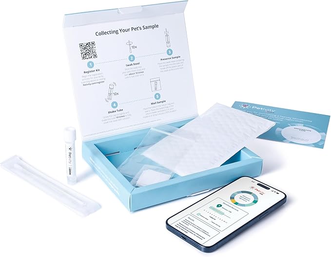 Petivity Microbiome Analysis Kit — Basic for Cats and Dogs, Powered by Purina - 4.8 oz. Box