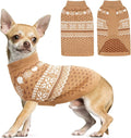 SCENEREAL Dog Sweaters for Small Dogs - Soft, Warm Turtleneck Small Dog Sweater, Ugly Knit Dog Christmas Outfits for Dachshund, Chihuahua, Pug, Yorkie,Winter Pet Clothes Girl Boy, XS