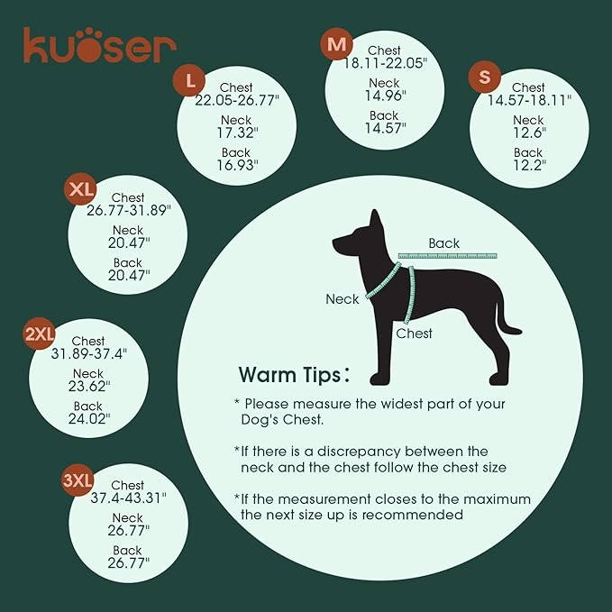 Kuoser Dog Raincoat, Waterproof Dog Rain Jacket with Clear Hooded Double Layer, Lightweight Reflective Dogs Rain Coat with Adjustable Belly Strap, Rain Coats for Medium Dogs Outdoor Wear, Blue M