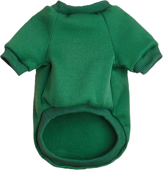 Puppy Sweater for Small Dogs Clothes Warm Winter Cat Clothe Pet Sweatshirt Knitwear Doggie Kitten Clothing, Green, XX-Small