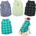 Weewooday 4 Pieces Winter Fabric Dog Sweater with Leash Ring Fleece Vest Dog Pullover Jacket Warm Pet Dogs Clothes for Puppy Small Dogs Cat Chihuahua Boy (Mix Pattern, L)