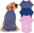 KYEESE 3Pack Dog Sweater Pullover Dog Sweaters for Small Dogs Girl Lightweight Dogs Sweatshirt Comfy Pet Fleece Sweater Cat Sweaters with Sleeves Stretchy Cat Clothes Soft Pet Coat for Cold Weather