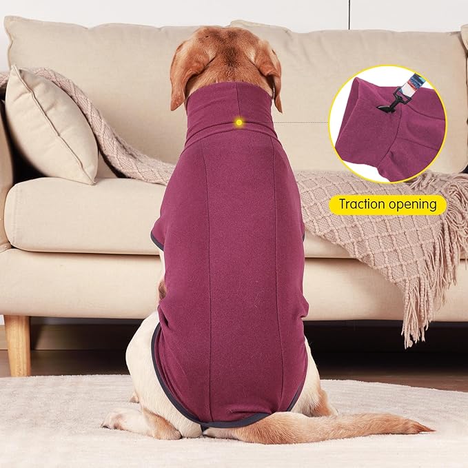 Dog Sweater Pullover Cold Weather Vest for Dogs Dog Sweatshirt & Jacket for Indoor and Outdoor Use (XX-Large, Wine red)