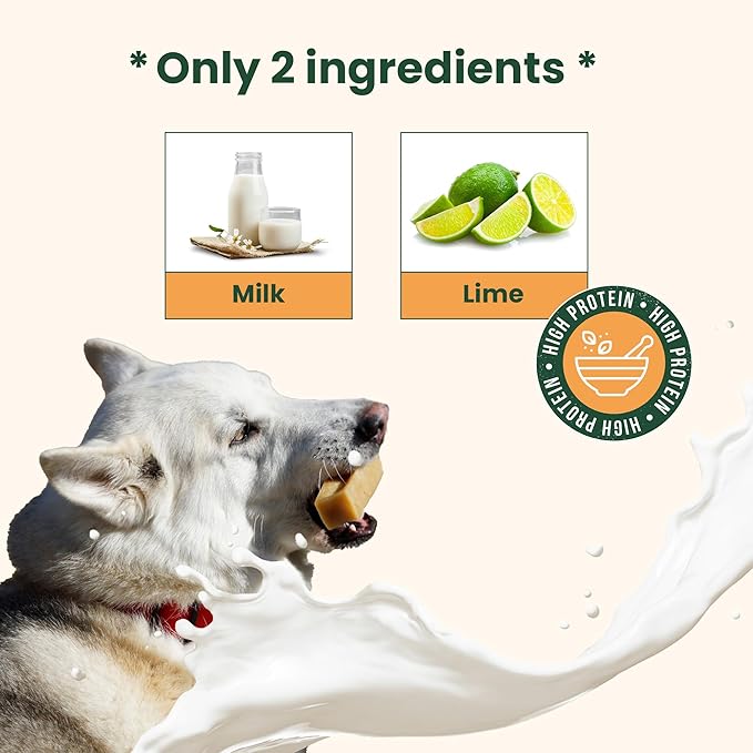 Authentic Himalayan Natural Dog Cheese Chew (Pack of 4 Large & XLarge Chews), Premium Organic Yak Chew, Keeps Your Dog Busy, Ideal for Indoors and Outdoors Use