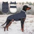 KYEESE Dog Coat Windproof Pet Sweater with Fleece Lined Thick Dog Coats for Medium Dogs Warm Pet Winter Puffer Coat with Leash Hole Waterproof Pets Clothes for Cold Weather Dogs Jacket with Pocket