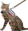 PUPTECK Soft Mesh Cat Vest Harness and Leash Set Puppy Padded Pet Harnesses Escape Proof for Cats Small Dogs Rabbits Bunny, Tactical Yellow, L