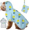 SlowTon Dog Raincoat, Adjustable Dog Rain Jacket Clear Hooded Double Layer, Waterproof Poncho with Reflective Strip Straps and Storage Pocket for Small Medium Large Dogs Puppies(DK S)