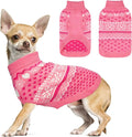 SCENEREAL Dog Sweaters for Small Dogs - Soft, Warm Turtleneck Small Dog Sweater, Ugly Knit Dog Christmas Outfits for Dachshund, Chihuahua, Pug, Yorkie,Winter Pet Clothes Girl Boy, XS
