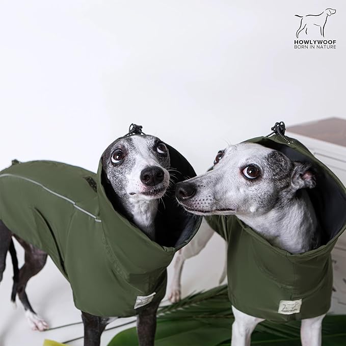 Waterproof Dog Raincoat, Hooded Raincoat for Dachshund Whippet Small Medium Large Dogs, Adjustable Dog Rain Coat Jacket (08(chest26-30'',back22.5-25.5))