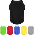 Upgrade Your Pup's Wardrobe: Sleek Solid-Colored Dog Shirt Tank Top, Perfect for Small to Medium Dogs, Offering Simple Style and Comfort Black S