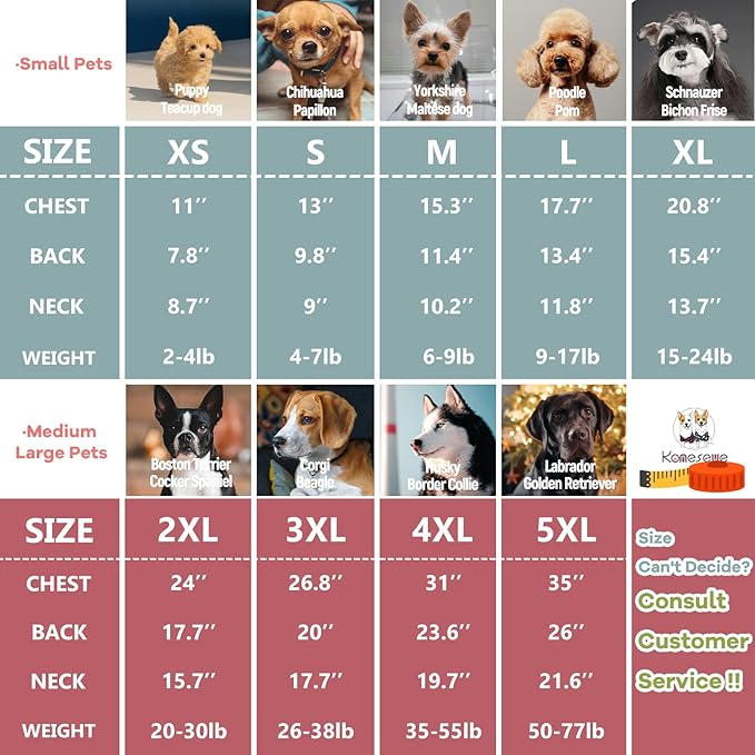 Koneseve Dog Shirt Breathable Cloth Stretchy for Small Medium Dogs 2-Pack Sunny Red & Smoky Blue 2XL
