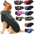 IECOii Extra Warm Dog Coat Reflective Adjustable Winter Jacket with Buckle Fleece Turtleneck for Cold Weather, Soft for Small Medium Extra Large Dogs, Army Green