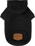 2 Pack Dog Hoodie Sweaters for Small Medium Dogs Warm Dog Clothes for Large Dogs Soft Waffle-Like Laminated Sweatshirt Bulldog (Black, M/L (Back: 17",Chest: 24.5", Neck: 14.5"))