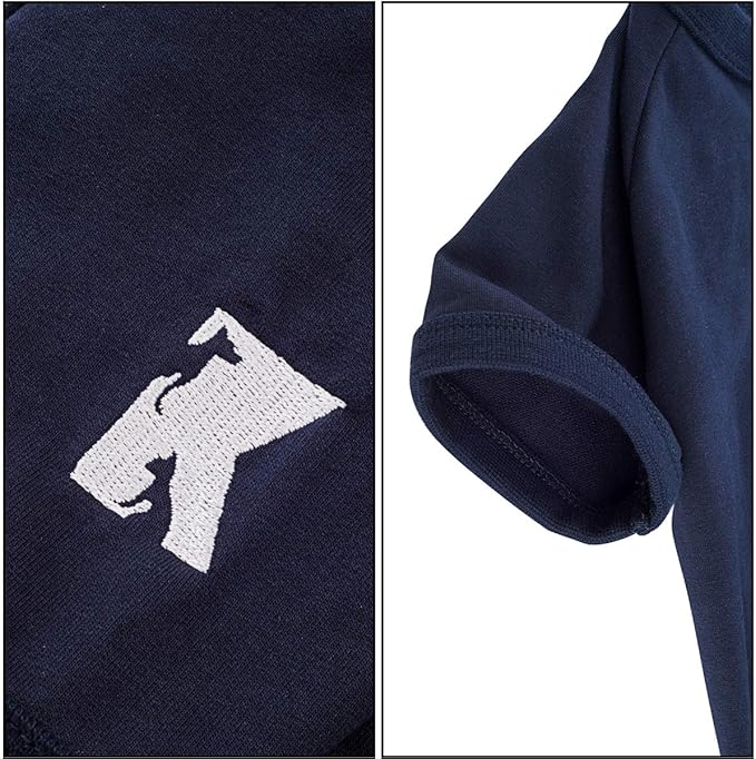 Koneseve Dog Shirts Soft Cotton Dog Clothes Stretchy T-Shirt for Small Medium Large Dogs Cat Shirt Breathable Puppy Outfit Kitten Apparel Pet Pullover Tee Blank Basic Sweatshirt 2-Pack Blue & Red M