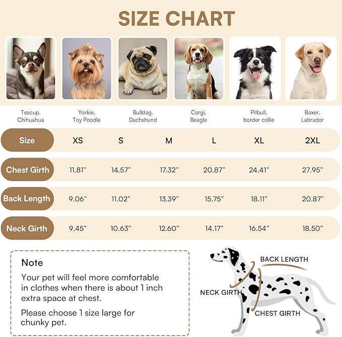 Queenmore Warm Fleece Dog Jacket, Cold Weather Waterproof Dog Snow Jacket with Leash Hole, Reflective Turtleneck Dog Snow Jacket Snowsuit,Dog Warm Coat for Small Medium& Large Dogs(Brown,M)