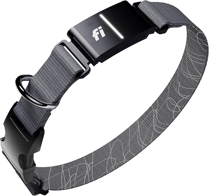 New Fi Series 3+ Smart Dog Tracker Collar – AI GPS for Dogs, Health & Behavior Monitor, Virtual Fence, Escape Alerts, Waterproof, Apple Watch Compatible 12Mo Membership Included