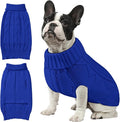 Dog Sweaters for Small Medium Large Dogs Girl, Soft Warm Turtleneck Pup Dogs Shirt, Double Knitting Collar for Outdoor Playing, Warm Dog Clothes (M,Royal Blue)