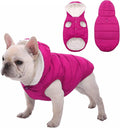 Windproof Waterproof Dog Coat - Fleece & Cotton Lined Warm Dog Jacket, Cold Weather Pet Apparel Clothes Vest - Sizes S to 3XL (Pink)