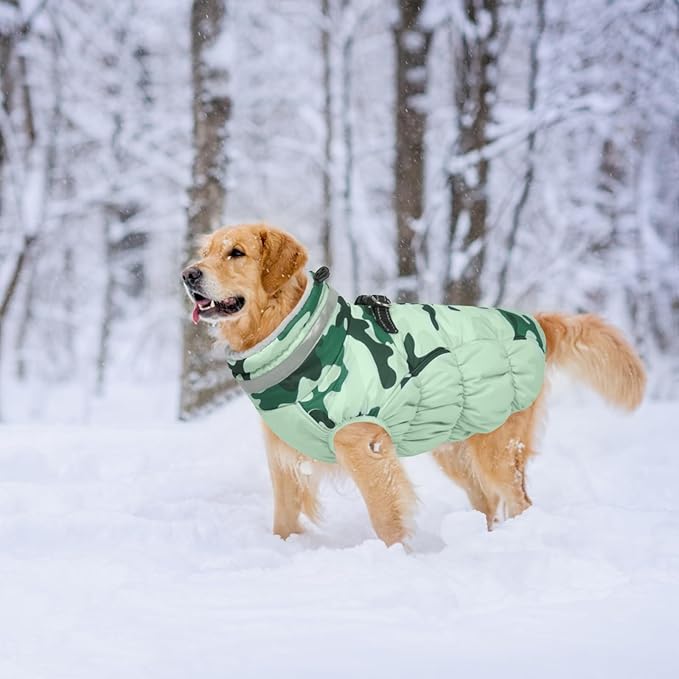 Lelepet Warm Dog Winter Coat Dog Coats for Small Dogs Waterproof Dogs Jacket with Harness Built in Reflective Cold Weather Coats Windproof Zip-Up Winter Fleece Vest Snowsuit Yorkie Shih Tzu S