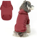 SCENEREAL Dog Hoodie Sweaters for Small Medium Large Size Dogs, Fleece Dog Sweatshirt with Hat and Pocket,Soft Cold Winter All Weather Dog Clothes for S to XL Sized Dogs, Burgundy S