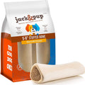 Jack&Pup 5-6" Filled Dog Bones for Large Dogs, Flavored Shin Dog Bones Long Lasting, Stuffed Bone for Dogs, High Protein, Bacon and Cheese Flavor - 3 Pack