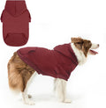 SCENEREAL Dog Hoodie Sweaters for Small Medium Large Size Dogs, Fleece Dog Sweatshirt with Hat and Pocket,Soft Cold Winter All Weather Dog Clothes for S to XL Sized Dogs, Burgundy L