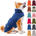 KYEESE Dog Coat Warm Pet Winter Coat with Leash Hole Waterproof Dogs Jacket with Fleece Lined Soft Pet Sweater for Cold Weather Windproof Dog Puffer Coats for Small Dogs Thick Cat Clothes with Pocket
