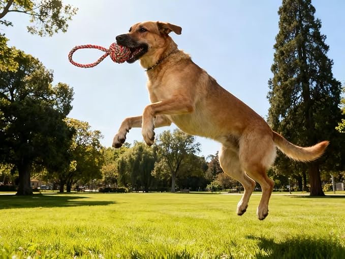 7 Pack Dog Rope Toys for Large Dogs - Colorful Red Blue Yellow Braided Rope Toys, Durable Dog Chew Toys for Aggressive Chewers