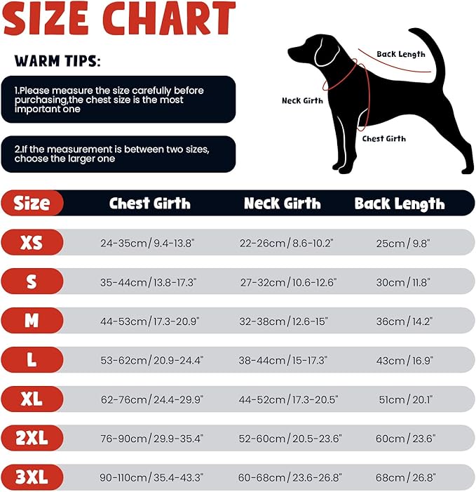 Warm Dog Coat,Waterproof Jacket in Winter Adjustable and Reversible Doggy Fleece Outfit,Thick Clothes with Foldable Collar for Puppy in Cold Days,L Red