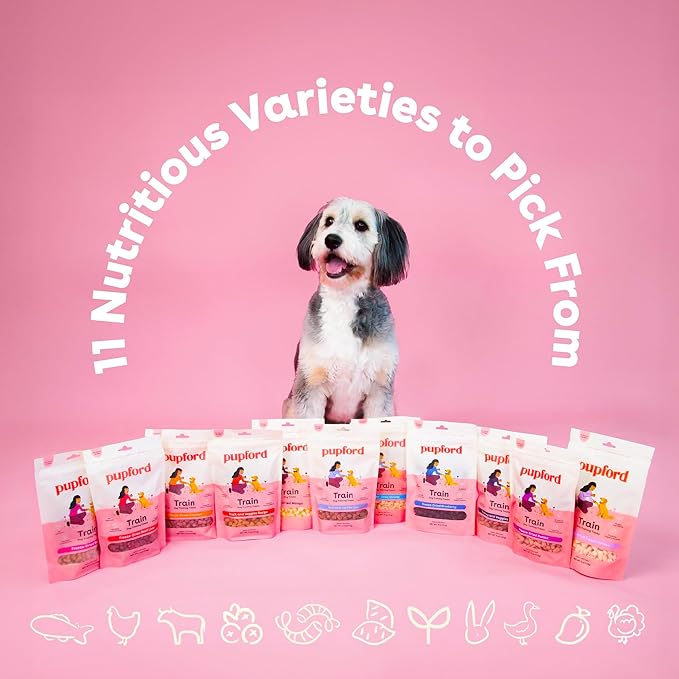 Pupford Freeze Dried Training Treats for Dogs & Puppies, 475+ Two Ingredient Bites (Salmon, 4 oz)
