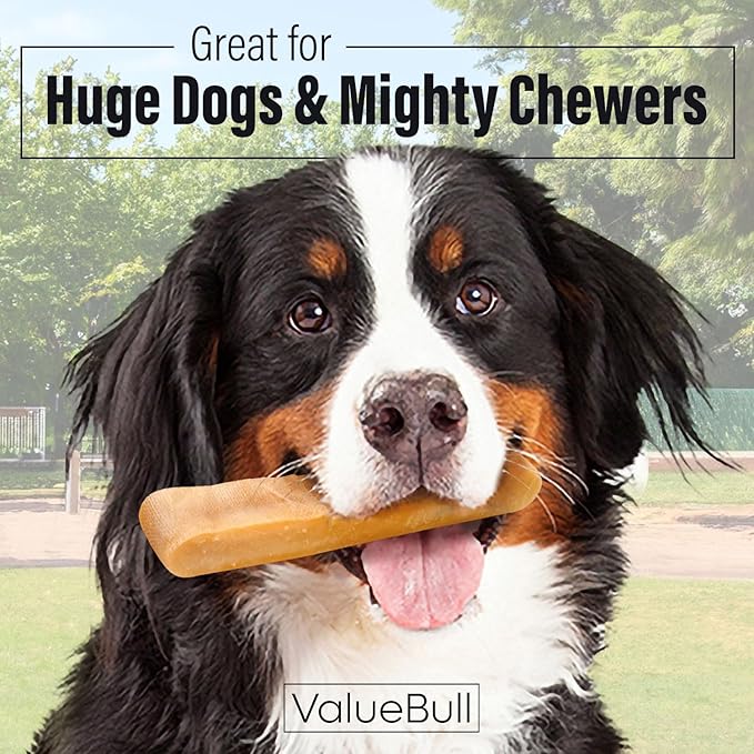 ValueBull Himalayan Yak Cheese Dog Chews, Extra Extra Large, 25 ct Bulk Pack - Long Lasting for Aggressive Chewers, All Natural, Healthy & Safe, Low Odor Nepal Yak Milk Chews