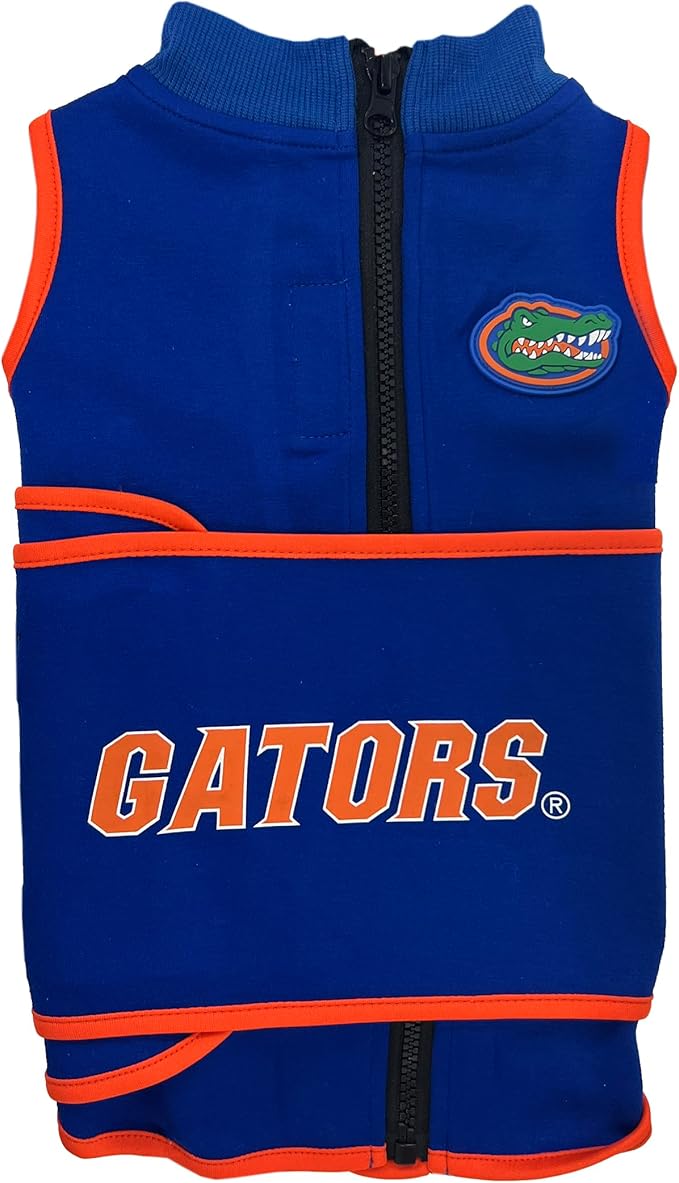 NCAA Florida Gators Dog Anxiety Shirt Calming Soothing Vest, for Dogs & Cats with Anxiety, Fears, Fireworks, Loud Noises, Dark, Lonely Keeps Dogs Calm & Feeling Safe, Relaxing Jacket, X-Small