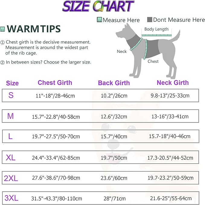 Dogcheer Warm Dog Coat, Christmas Dog Jacket Waterproof Puppy Winter Coat with Buckles, Reflective Adjustable Pet Snow Jacket Turtleneck Fleece Sweater for Small Medium Large Dogs - Purple, 3XL