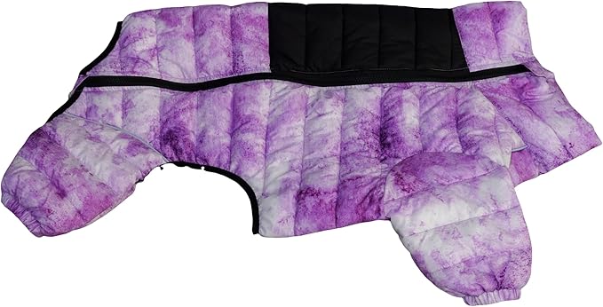 Micai Dog Warm Jacket, Waterproof Windproof Reflective Vest, Zippered Adjustable Outdoor Snow Jacket for Small to Large Dogs, Purple XL