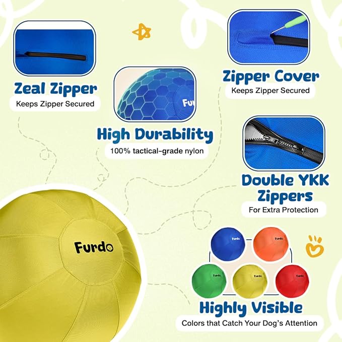 25" Herding Ball for Dogs, for Australian Shepherd, for Cattle, for Border Collie, for Blue Heelers & Medium to Large Dogs,Horse, Herding Dog Ball, Herding Toys - Yellow