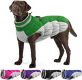 Large Dog Coat, XXLarge Dog Winter Coat, Waterproof Pet Jacket with Back Zipper,Extra Large Pet Coats, Warm Fleece Jacket with D-Ring, Windproof Winter Clothes Golden Retriever,Green,XXL