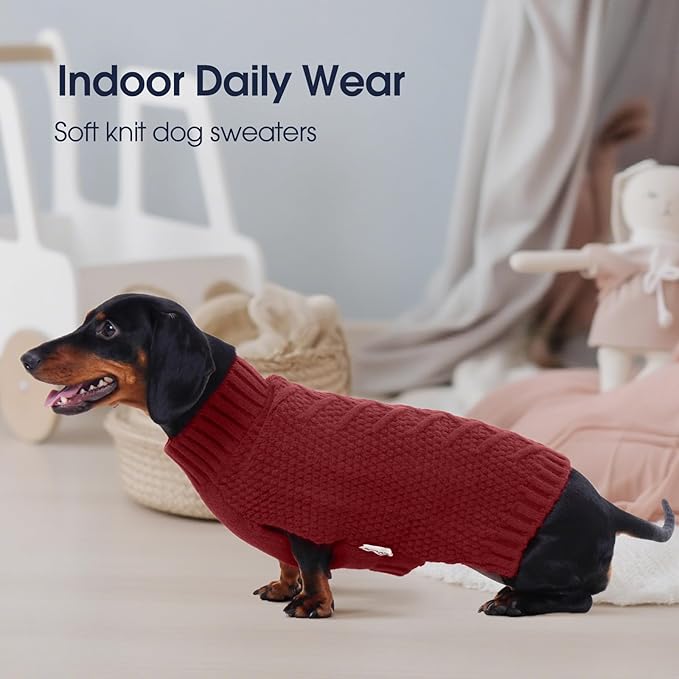IECOii Big Dog Sweater - Extra Large Dog Sweater for Cold Weather, DarkRed, 4XL for Doberman & Great Dane, DarkRed - XXXXL