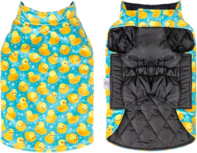CuteBone Winter Dog Jacket - Waterproof, Windproof, Reversible, Thick Soft Coat with Leash Hole for Small to Large Dogs