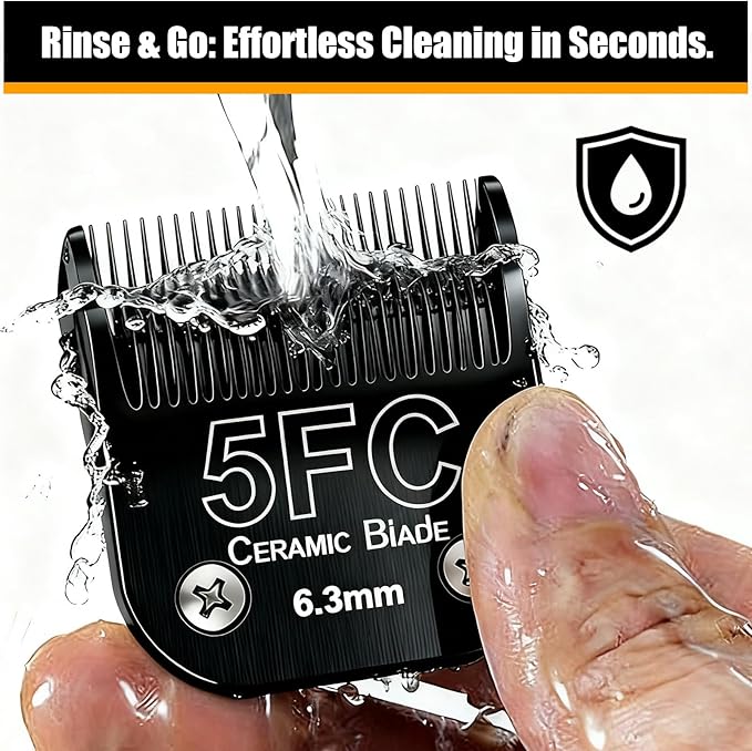 Dog Grooming Clipper Blades Replacement Compatible with Andis Dog Clippers,Most OsterA5, Wahl KM Series Pet Clippers (Black(3FC+4FC+5FC+7FC))