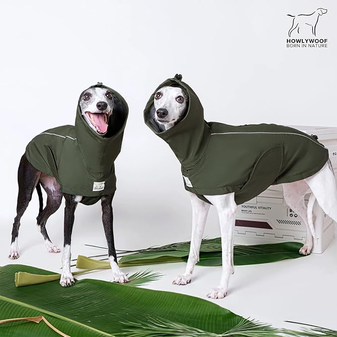 Waterproof Dog Raincoat, Hooded Raincoat for Dachshund Whippet Small Medium Large Dogs, Adjustable Dog Rain Coat Jacket (03(Dachshund 16-24lbs))