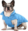 SPACE LION Dog Puffer Jacket, Down Winter Coat, Durable Outdoor Coat for Cold and Windy Conditions, Waterproof, Lightweight Jacket, Adjustable Fit for Small, Medium, Large Dogs(Blue,16/XL)