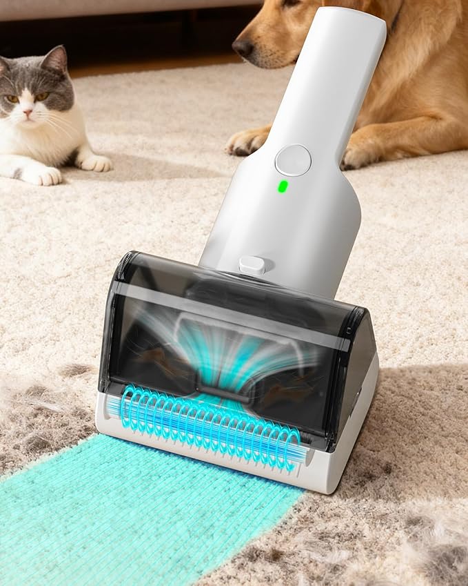 Electric Pet Hair Removal Tool,2025-Upgrade Cat&Dog Hair Vacuum & Lint Rollers Remover,Automatic Portable Hair Tool for Indoor and Outdoor,Cat Bed,Climbing Frame,Board,Carpet,Mats,Car Mats