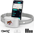 GPS Dog Electronic Fence, Wireless Training Collar- No Subscription Required, Customizable Boundaries via App 3280 FT, IPX7 Waterproof Rechargeable Collar, Automatic Sleep/Wake（White）