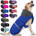 Doglay Dog Coat, Waterproof Dog Jacket Pet Winter Coat for Cold Weather with Thicken Furry Collar, Reflective Puppy Winter Jacket Warm Fleece Lining for Small Medium Large Pets