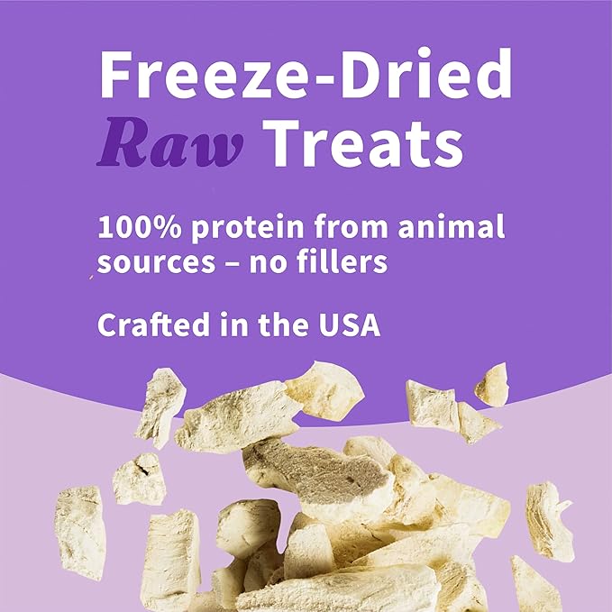 Halo Freeze Dried Raw Dog Treats, 100% Chicken Breast Recipe, Dog Treats Pouch, All-Natural High Protien Treat, 3.7 Oz Pouch