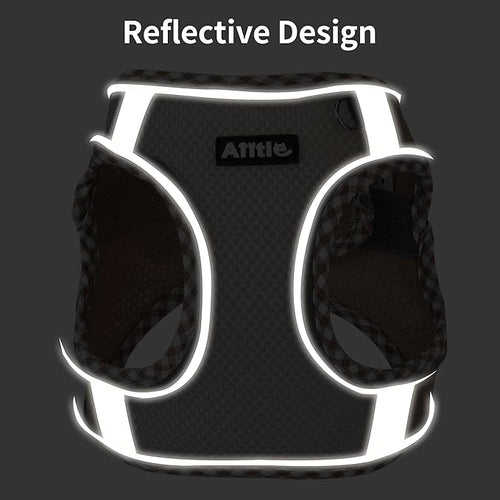 AIITLE XXS Dog Harness & Leash Set - Breathable Reflective No-Choke Small Dog Harness for Teacup Puppies, Indoor/Outdoor Use - Boston Terrier, Maltese, Chihuahua (Yellow, XXS)