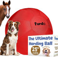 25" Herding Ball for Dogs, for Australian Shepherd, for Cattle, for Border Collie, for Blue Heelers & Medium to Large Dogs,Horse, Herding Dog Ball, Herding Toys - Red