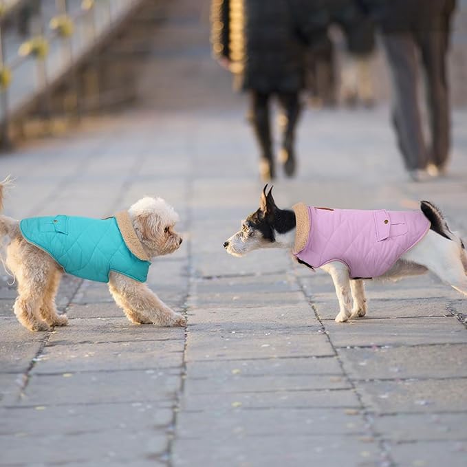 Large Dog Winter Jacket, Pet Warm Windproof Coat Dogs Cold Weather Coats Snow Jacket Pets Clothes, Golden Retriever, Labrador Retriever, Husky, Lilac L